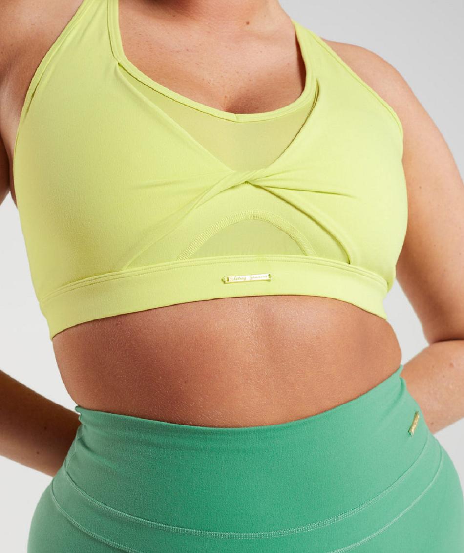 Sujetadores Deportivos Gymshark Whitney Mesh Mujer Verde | CO 2234MQZ